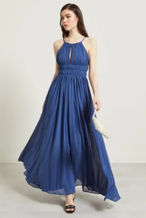 Abito smanicato in georgette