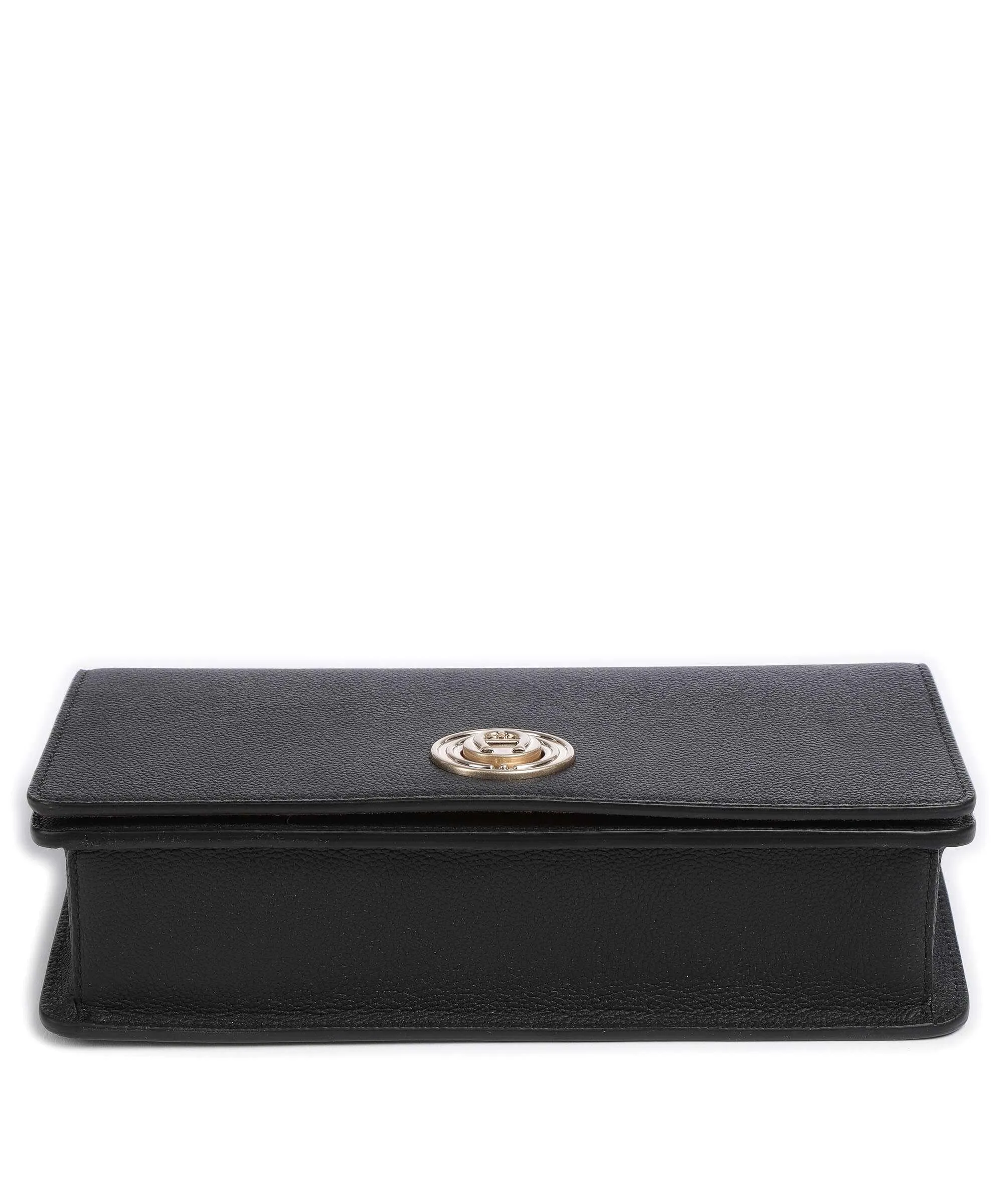  Aigner Leeloo M Borsa a spalla pelle di vacchetta grana nero  