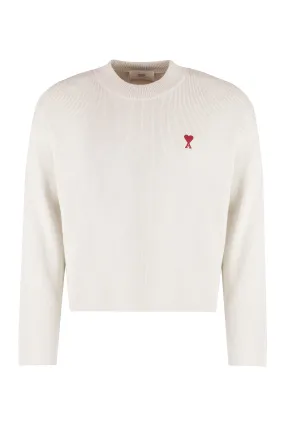 AMI PARIS Maglione girocollo in misto cotone