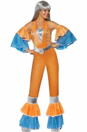 Costume donna mamma mia saturday night fever disco dance a tuta