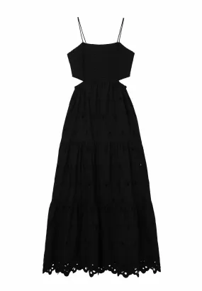 EMBROIDERED CUT OUT  - Vestito lungo