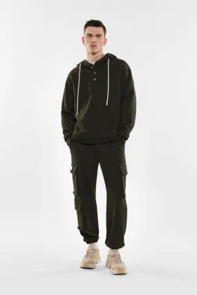 Pantaloni cargo in puro cotone con coulisse