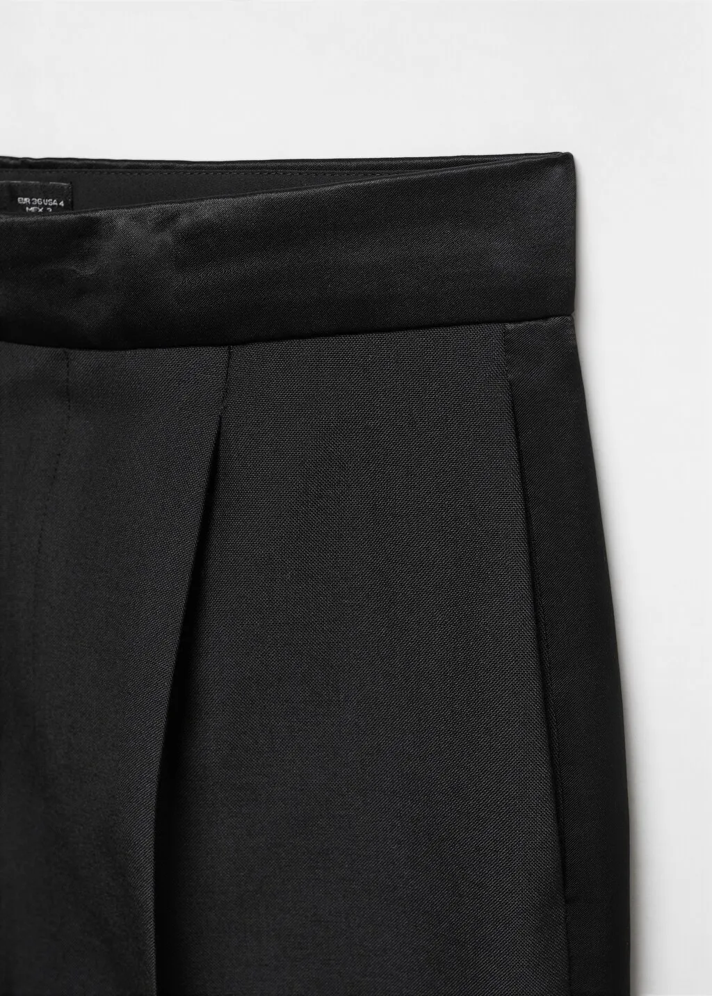 Pantaloni lana vita raso