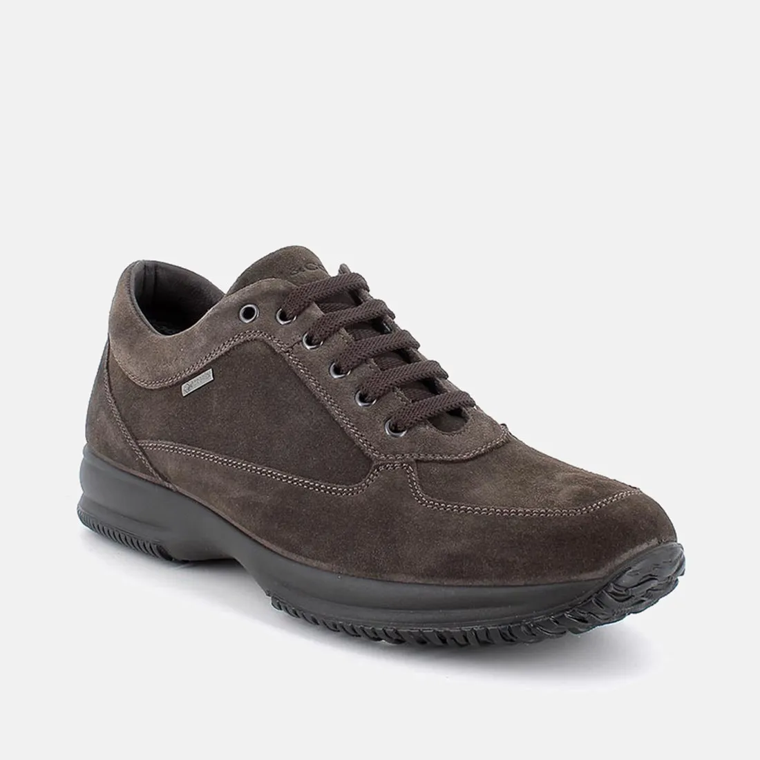 Sneakers da uomo Igi&Co in camoscio marrone scuro con Gore-Tex