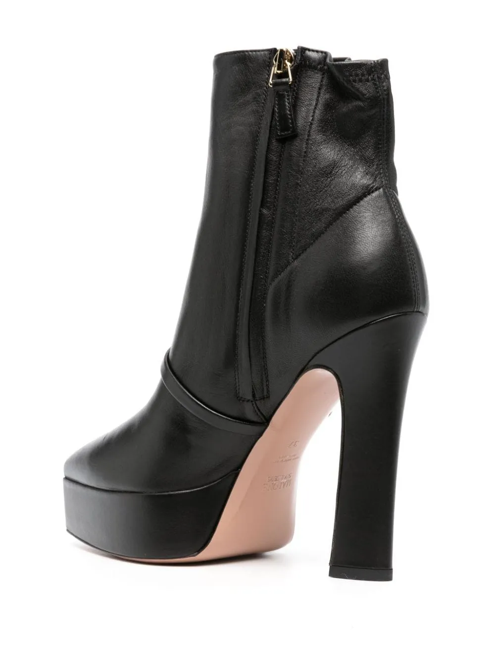 Stivaletti con design a punta in nero - donna